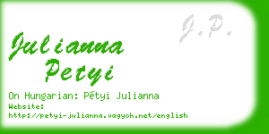 julianna petyi business card