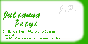 julianna petyi business card